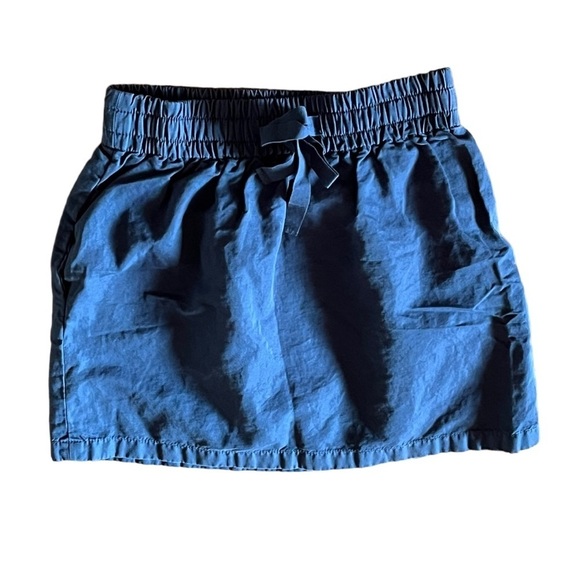 J Crew 78626 / Paper Bag Drawstring Elastic Waist Cotton Mini Skirt / Size 0 - Picture 1 of 9
